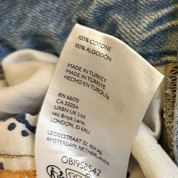 Free People We The Free Ripple Cropped Jeans 27 Skater Boho Denim Grunge Hippie - Picture 7 of 7